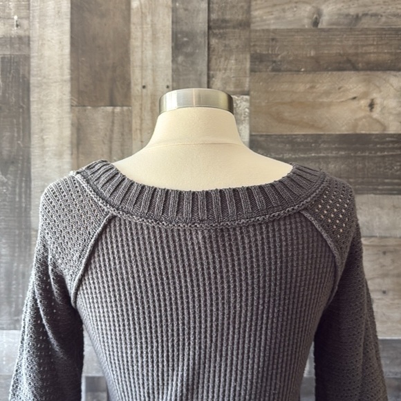 Altar’d State gray knit sweater medium festival boho dark feminine whimsigoth - Picture 4 of 10